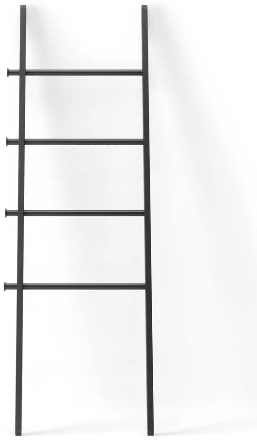 Scala decorativa nera in legno di pioppo Leana - Umbra