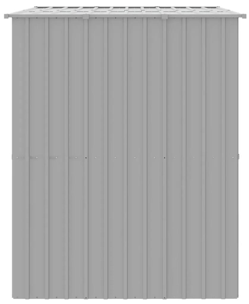 Casetta cani tetto grigio chiaro 214x153x181 cm acciaio zincato