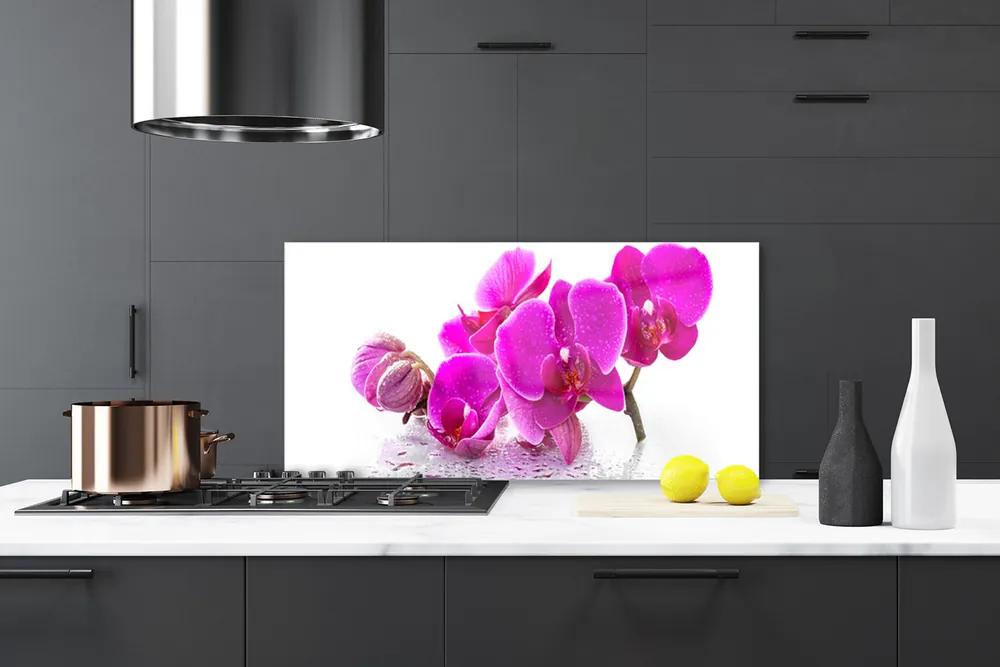 Pannello paraschizzi cucina Fiori di viola 100x50 cm