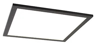 Plafoniera moderna nera con LED integrato 40 cm - Liv