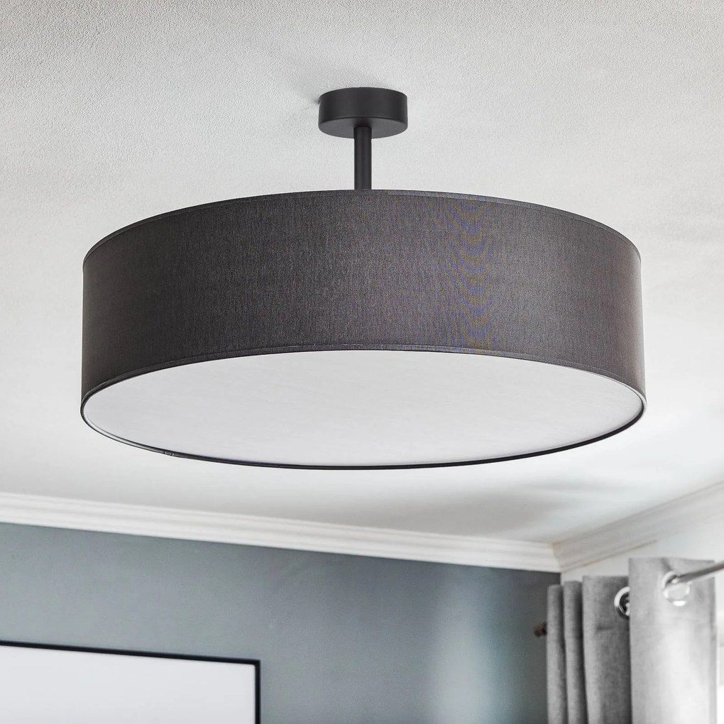 TK Lighting Plafoniere Rondo con distanza, grigio Ø 60cm