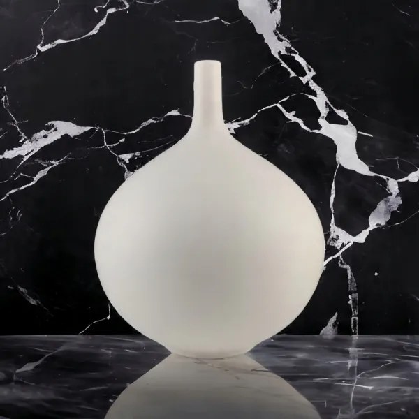 Vaso in ceramica bianco 24 cm