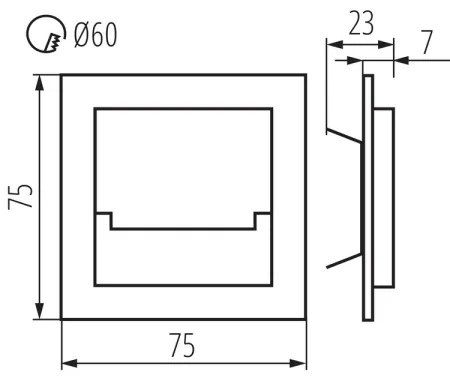 Kanlux 29855 - Illuminazione a parete LED per scale SABIK MINI LED/0,8W/12V 3000K