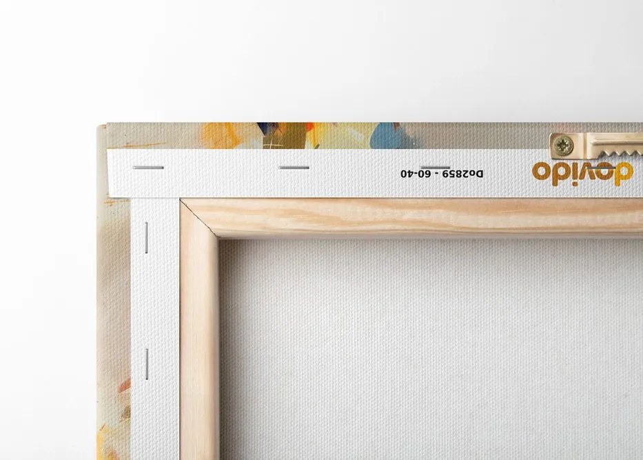 Quadro su tela – Rinoceronte con imitazione di pittura