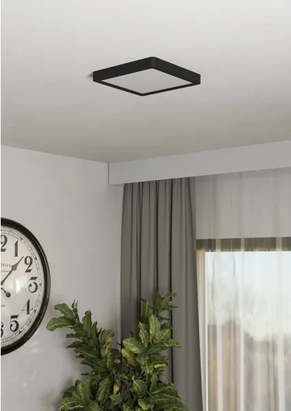 Eglo 901303-LED Plafoniera FUEVA LED/10,5W/230V 2700/4000/6500K 22x22cm nero