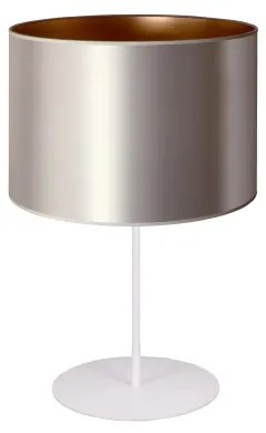 Duolla - Lampada da tavolo CANNES 1xE14/15W/230V diametro 20 cm argento/rame/bianco