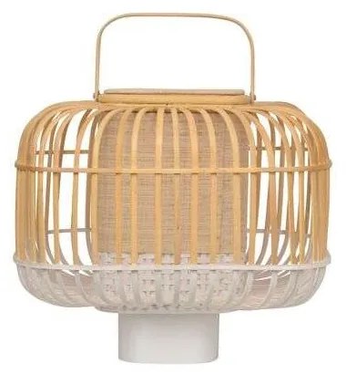 Forestier - Bamboo Quadrato Lampada da Tavolo S Bianco Forestier