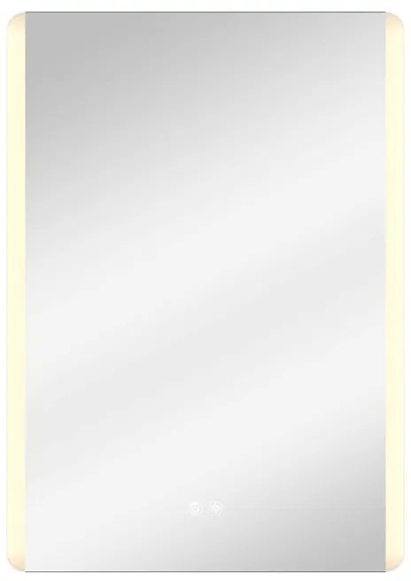 Specchio con illuminazione integrata bagno rettangolare SENSEA L 50 x H 70 x P 3 cm grigio / argento