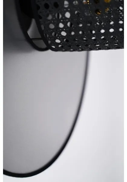 Duolla - Applique TOKYO RATTAN 1xE27/15W/230V diametro 50 cm argento/nero