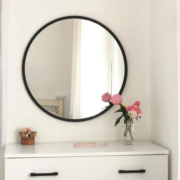 Specchio da parete SIYAH diametro 60 cm nero