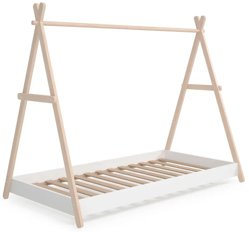 Letto per bambini in legno di pino bianco/naturale 90x200 cm Trufa - Marckeric