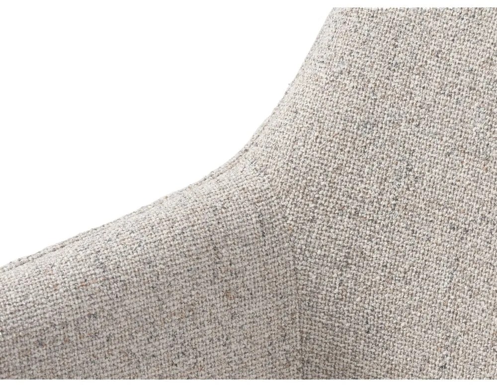 Sedia da pranzo grigio chiaro in imbottito con braccioli Alma – Unique Furniture