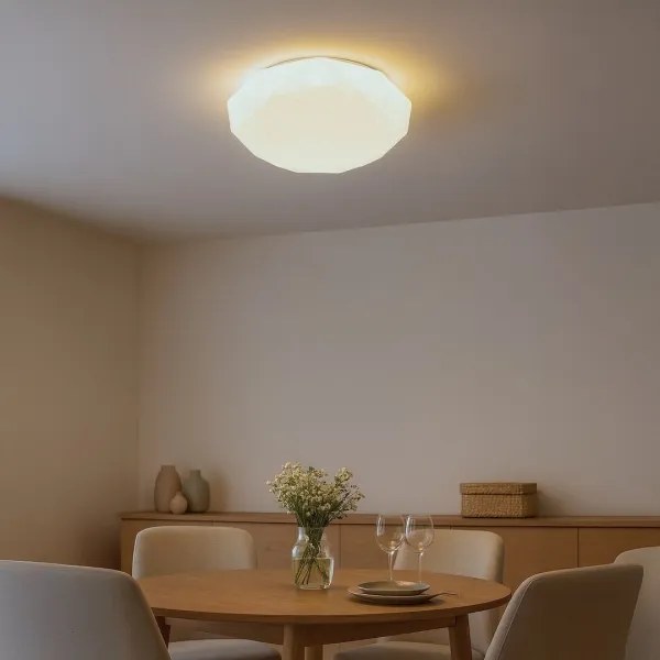 Plafoniera LED dimmerabile HEX LED/72W/230V 3000-6000K Ø 50 cm bianco + telecomando