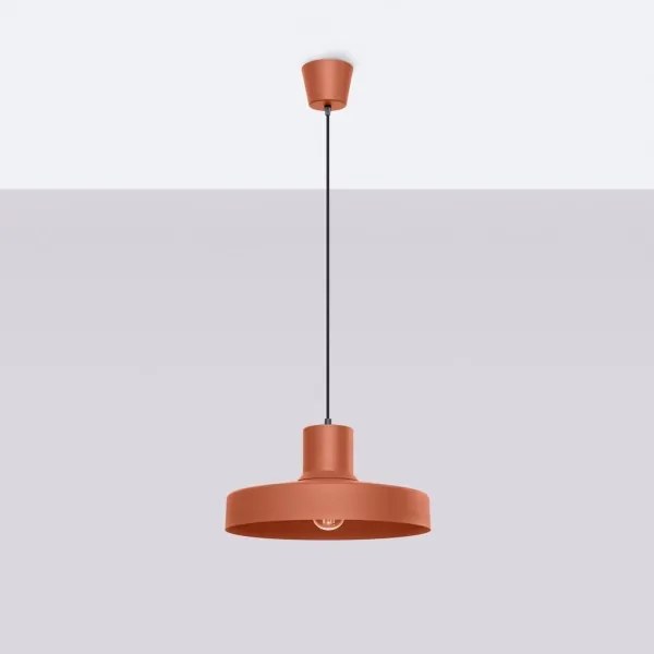 Sollux SL.1706 - Lampadario a sospensione con filo BILO 1xE27/15W/230V diametro 35 cm arancione