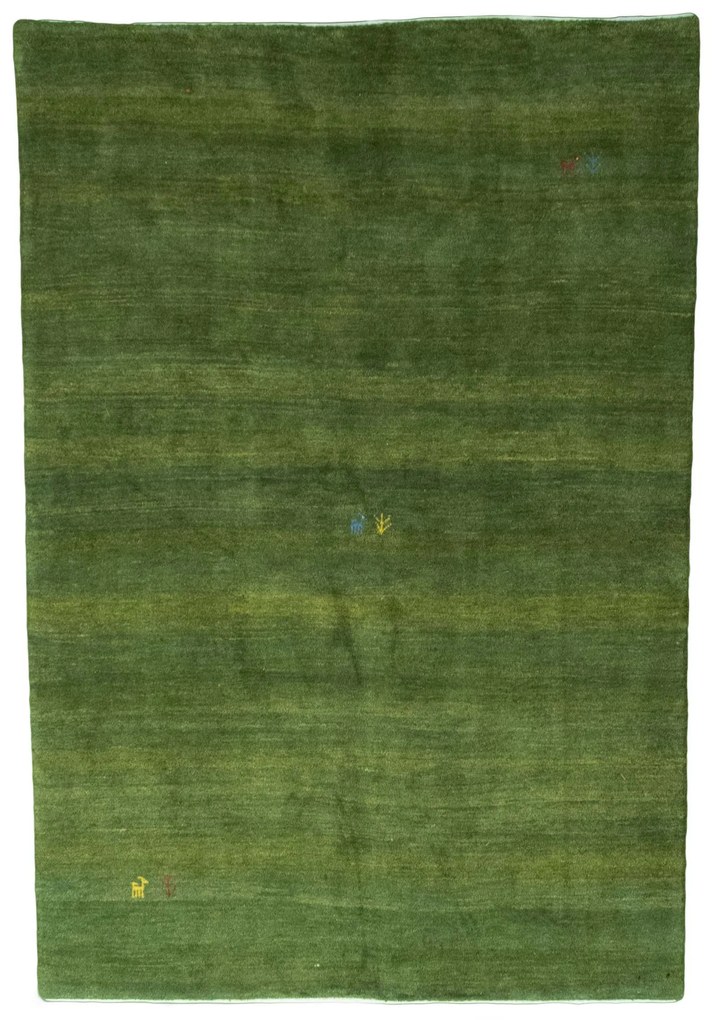 Gabbeh Tappeto persiano 160x240 Verde (Iran) Annodato A Mano