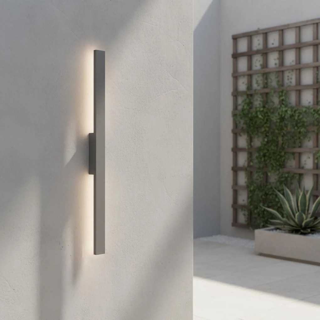 Applique Lineare 24W Luce Indiretta IP65 con LED OSRAM - Antracite