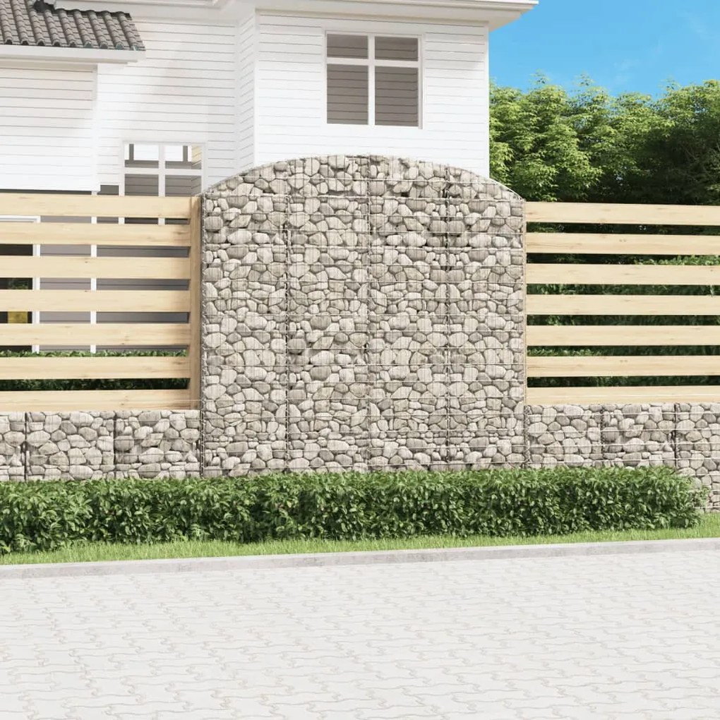 Cesto Gabbione Ad Arco 200x30x200/220 Cm Ferro Zincato /