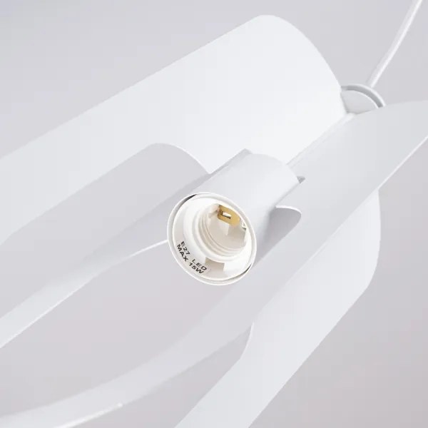 Sollux SL.1361 - Lampadario a sospensione con filo NICUS 3xE27/15W/230V bianco