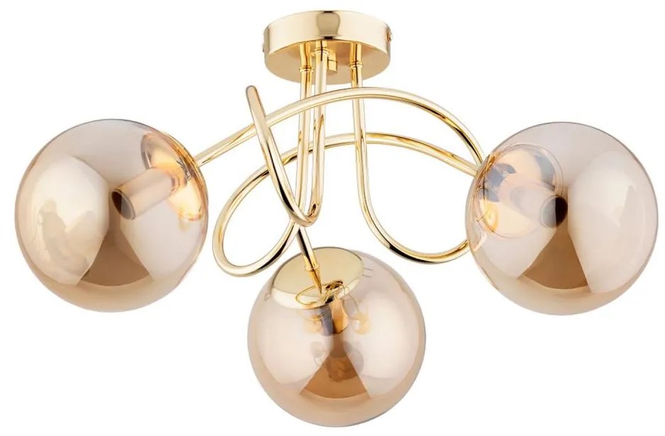 Lampadario a plafone BANKO 3xE14/10W/230V oro