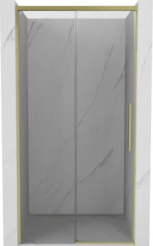 Mexen Rox porte doccia scorrevoli 125 cm, trasparenti, oro spazzolato - 8C2-125-000-55-00