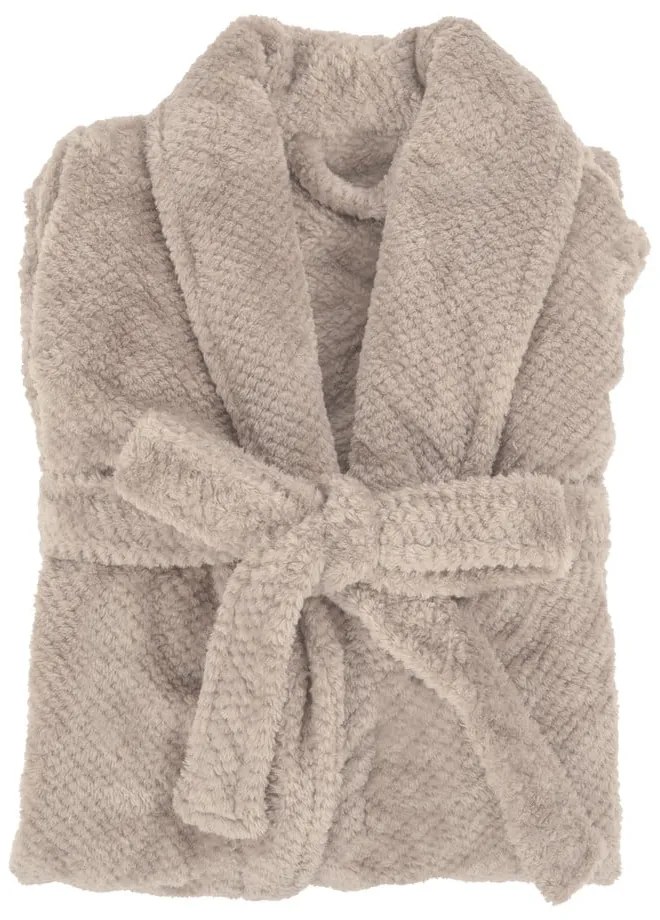 Accappatoio grigio tortora in micropile S/M Pippa – Tiseco Home Studio