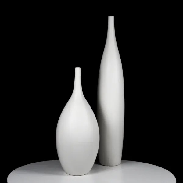 Vaso in ceramica bianco H 70 cm