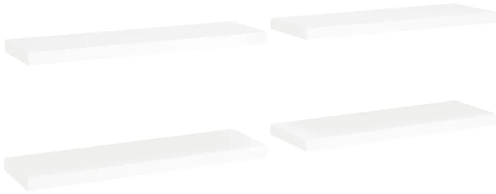 Scaffali a parete 4 pz bianco 80x23,5x3,8 cm in mdf