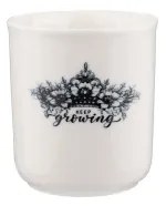 Set da tavola 4 pezzi, nero/bianco, in porcellana