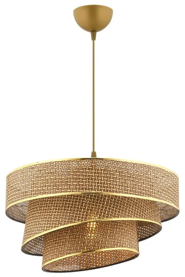 Lampadario a sospensione COUPER 1xE27/60W/230V marrone/oro