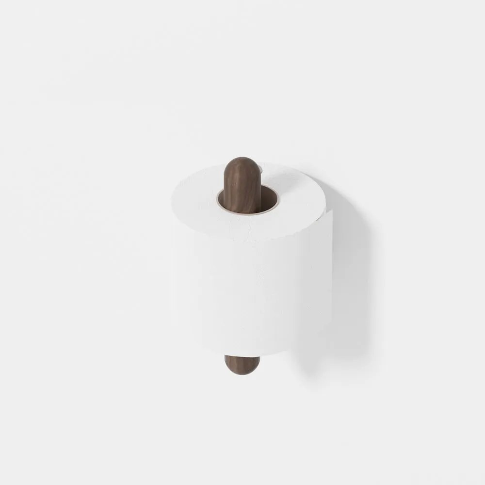 Porta carta igienica a parete in legno di noce Yoku - Wireworks