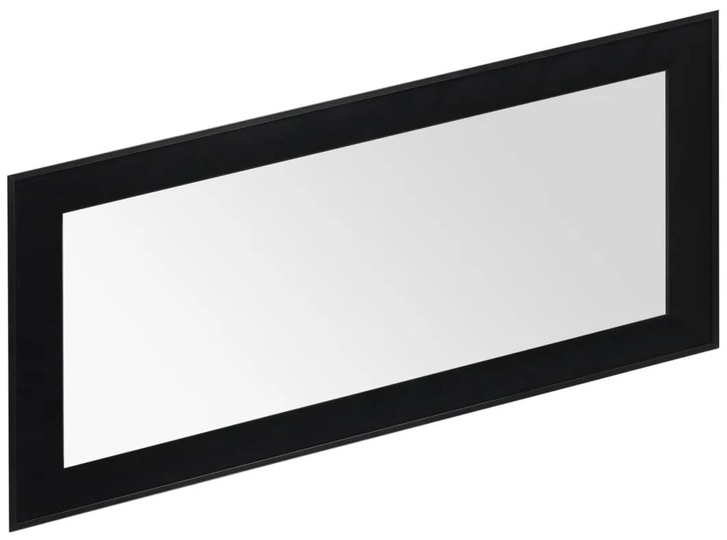 Anta per pensile basso DELINIA ID Samara con vetro L 90 x  H 38.4 cm nero opaco, effetto metallo