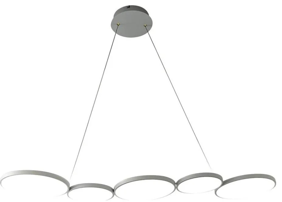Lampadario LED a sospensione con filo OLYMPIA 5xLED/10W/230V grigio