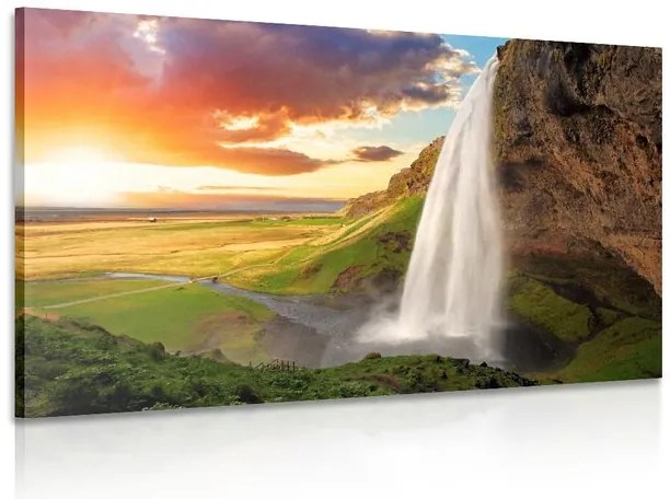 Quadro su tela – Cascata meravigliosa in Islanda