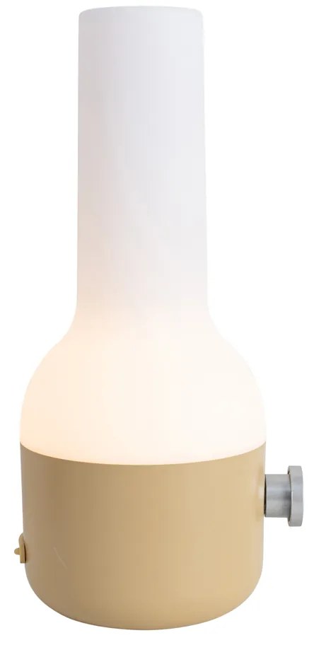 Set di 2 lampade da tavolo da esterno oro con bianco con LED ricaricabile - Haard