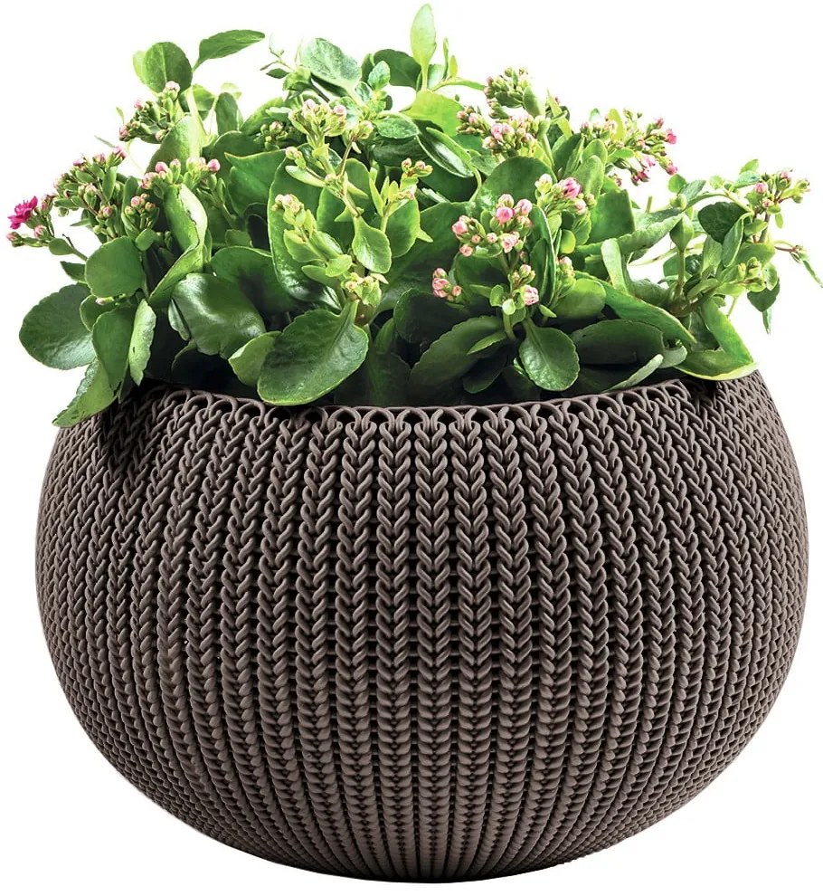 Vaso per fiori in plastica da appendere/parete ø 36 cm Cozy Harvest Brown – Keter
