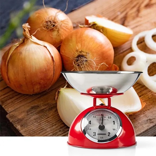 Melissa - Bilancia da cucina retrò con ciotola rossa
