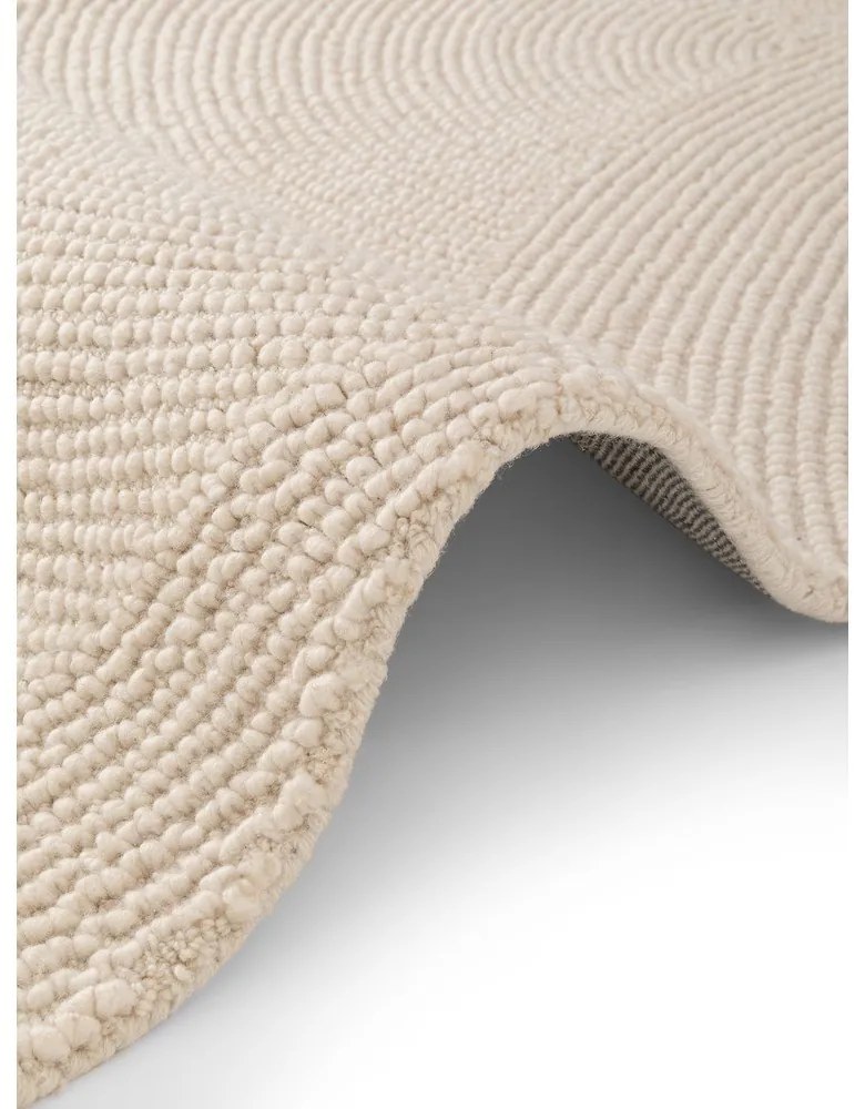 Passatoia colore naturale chiaro in lana tessuta a mano 80x300 cm Eleni Natural White – Hanse Home