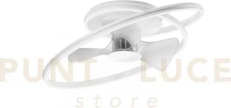 Plafoniera led ventilatore auster bianco 65w cct3000k luce calda,40...