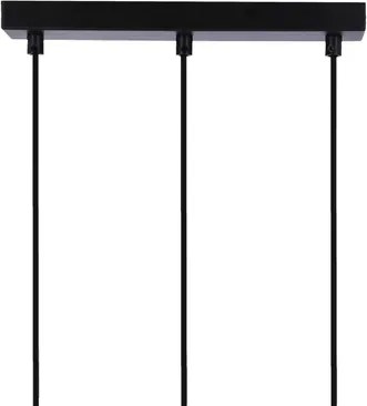 Lampadario a sospensione con filo RENO 3xE27/40W/230V nero/marrone