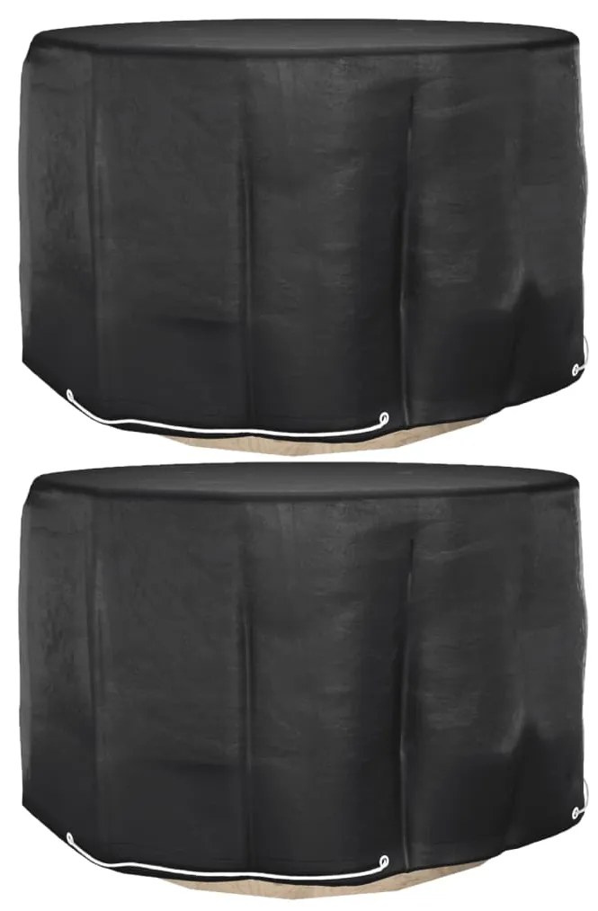Coperture Mobili Da Giardino 2pz 6 Occhielli Ø125x75 Cm Rotonde /