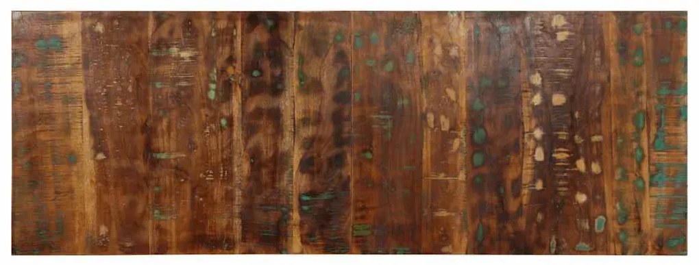 Testiera Multicolore 140 Cm İn Legno Massello Recupero /
