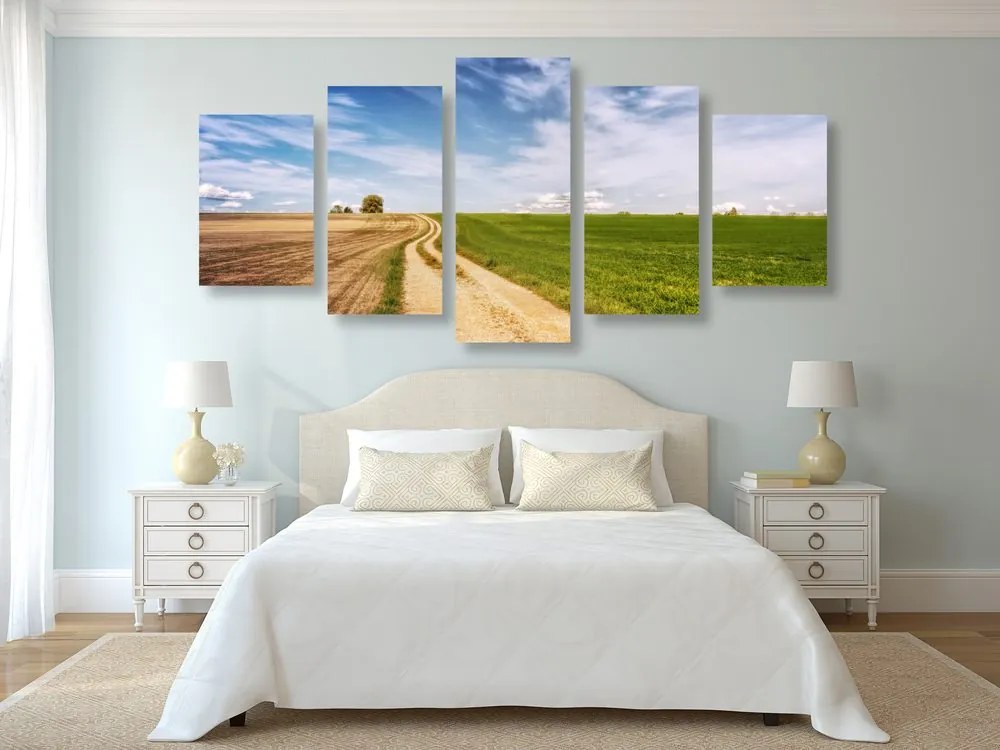 Quadri 5 pezzi – Paesaggio incantevole
