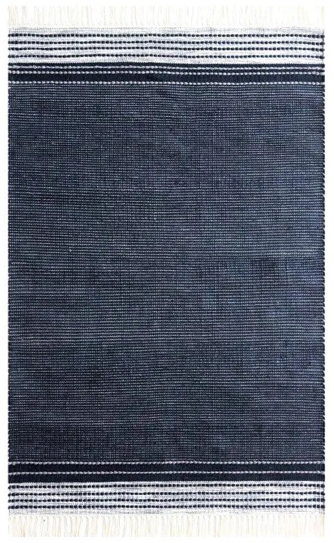 Tappeto per esterni bifacciale blu scuro in plastica riciclata , 80 x 180 cm Civil - Green Decore