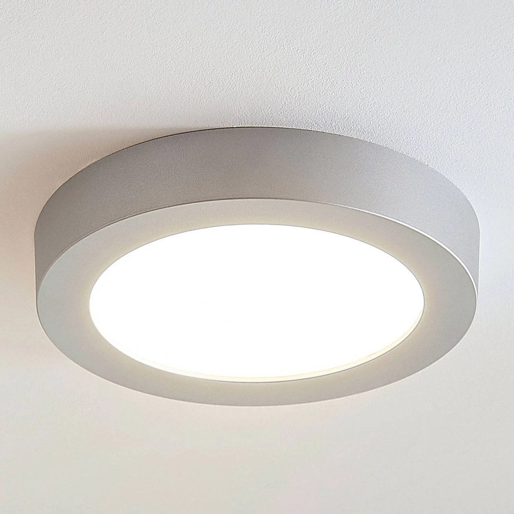 Arcchio Plafoniera LED Marlo argento 3.000K rotonda 25,2cm