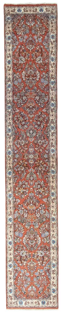 Sarouk Tappeto persiano 410x70 Rosso (Iran) Annodato A Mano