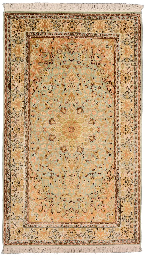 Cashmere Silk Tappeto orientale 90x160 Beige (Indian) Annodato A Mano