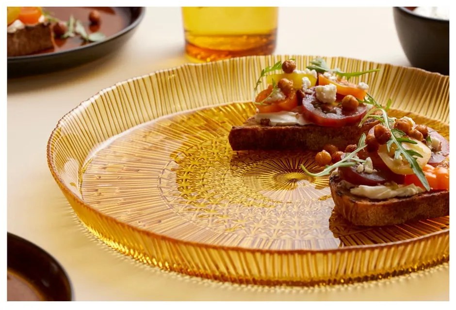 Piatto da portata in vetro arancione ø 30 cm Kusintha - Bitz