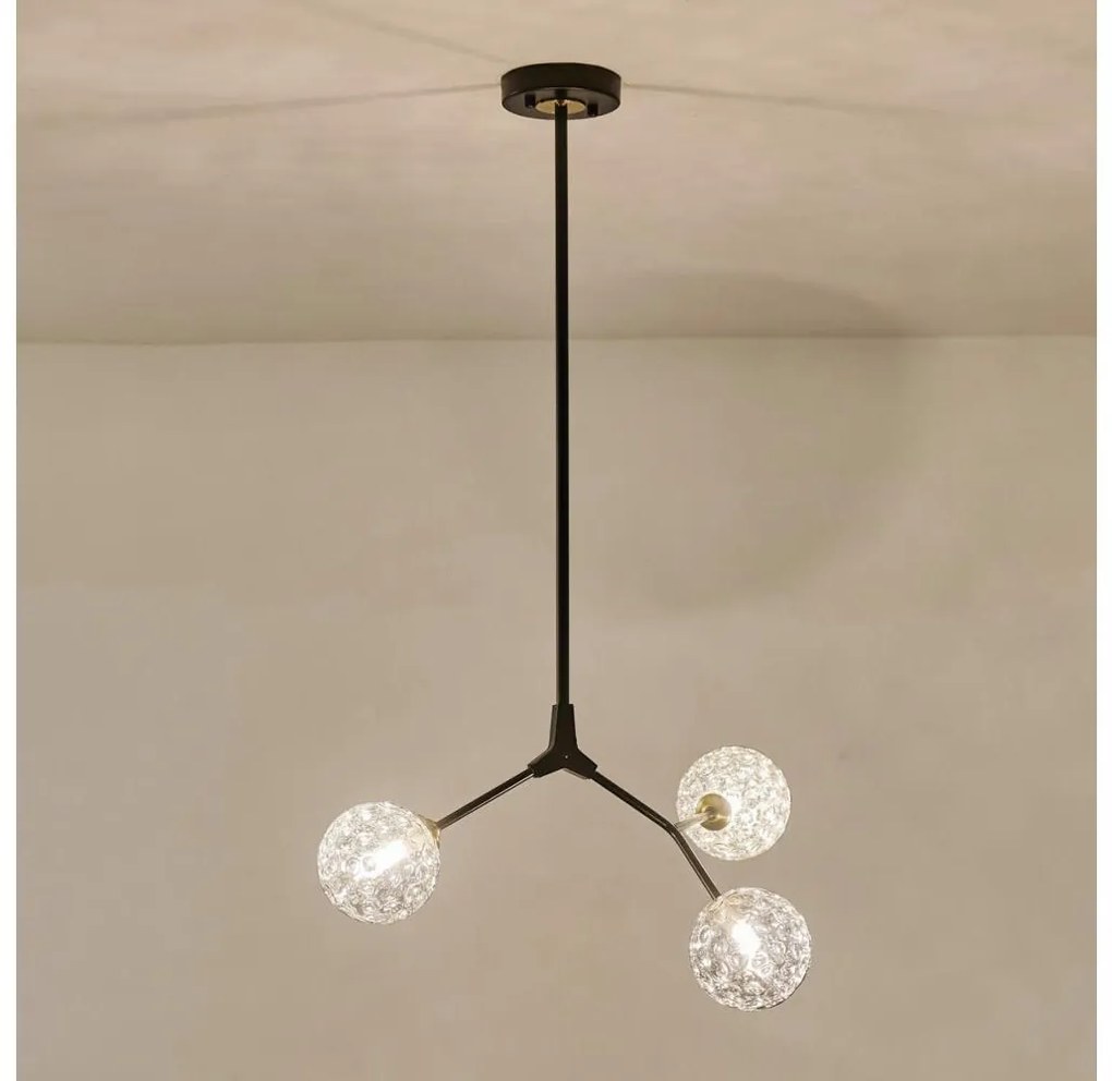 Lampadario a sospensione con supporto rigido 3xG9/15W/230V grigio