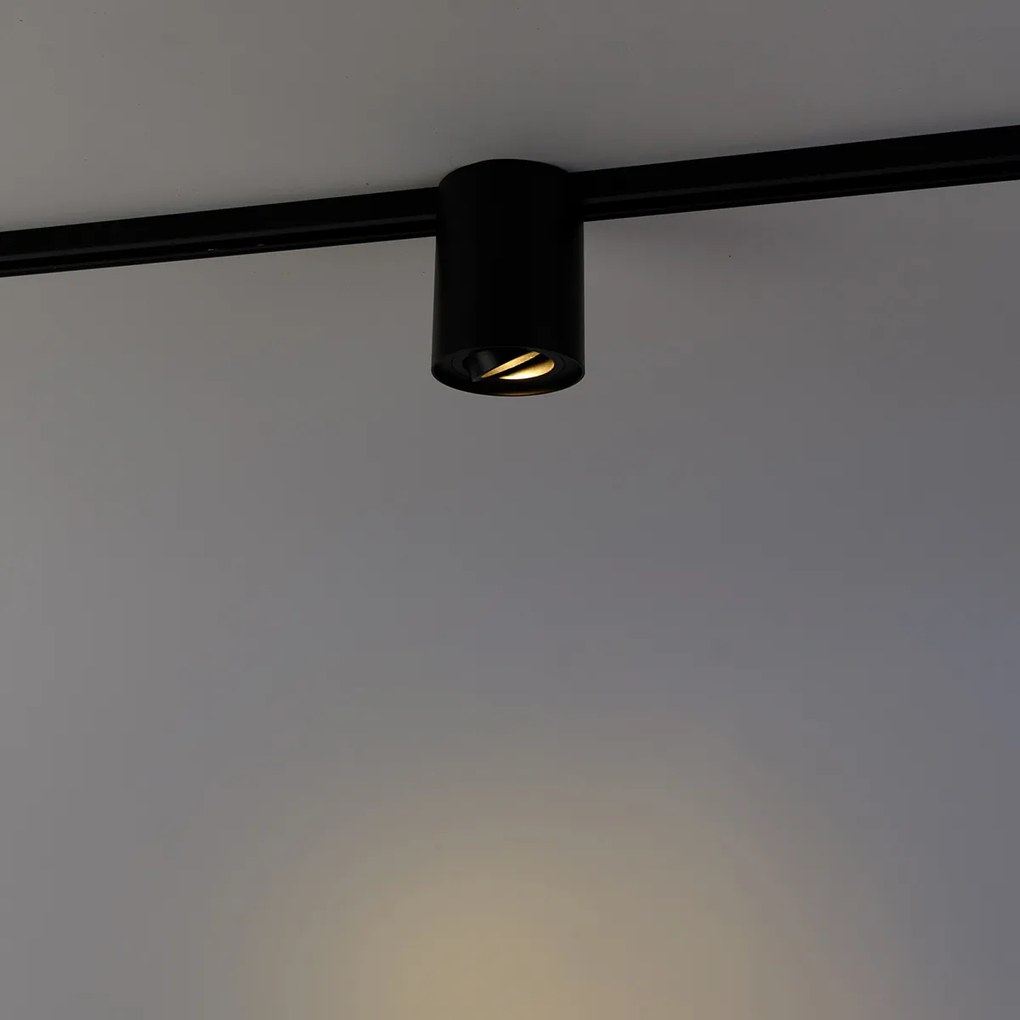 Faretto da binario monofase nero moderno - Iconic Rondoo Up