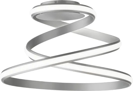 Plafoniera moderna VUELTA a LED D55 cm in metallo verniciato Silver